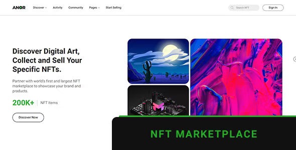 Anor NFT Marketplace HTML Template May