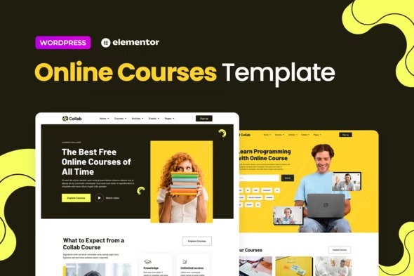 Collab - Online Courses Elementor Template Kit