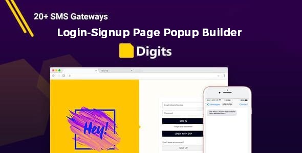 DIGITS Login-Signup Page Popup Builder
