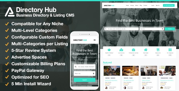 Directory Hub Listing - Business Directory CMS May