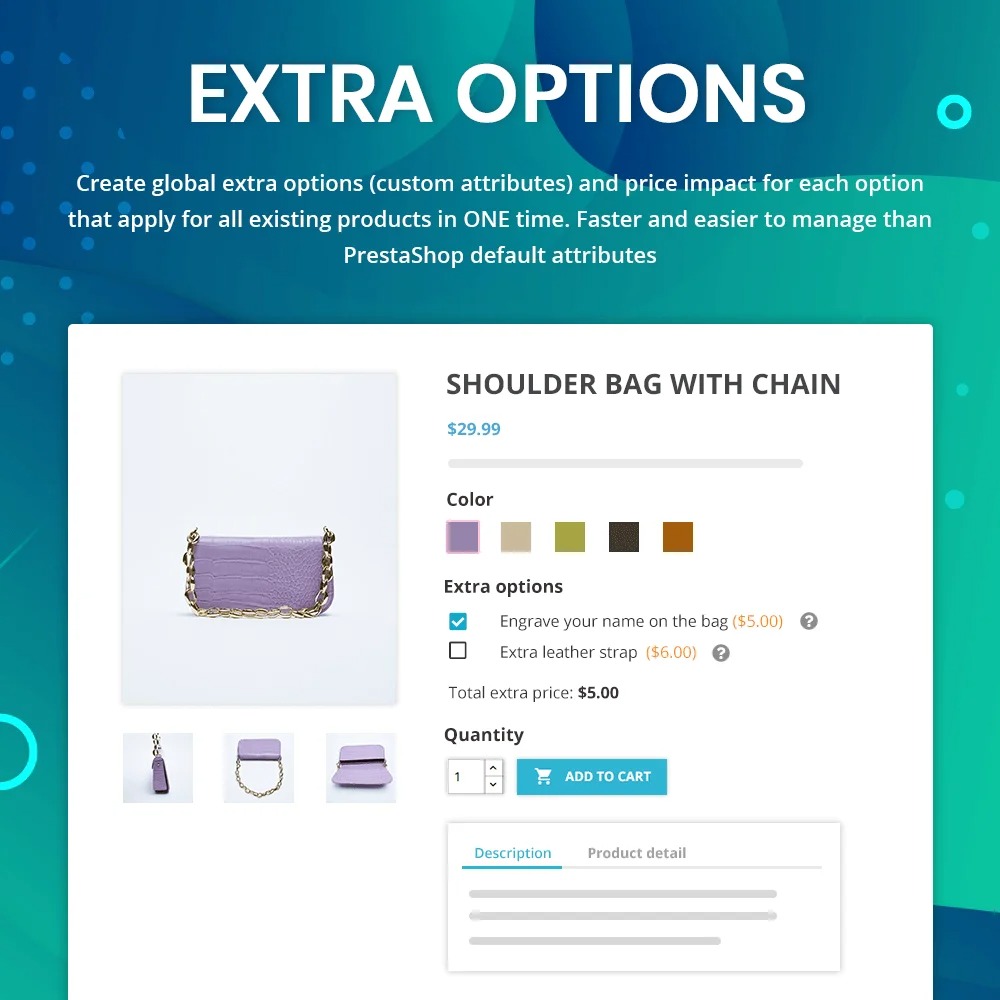 EXTRA OPTIONS custom product attributes Module