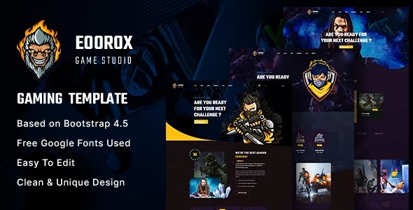 Eoorox Gaming and eSports HTML Template