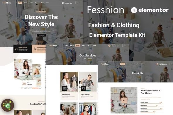 Fesshion - Fashion - Clothing Elementor Template Kit