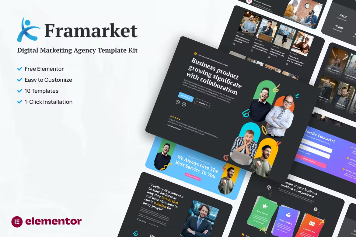 Framarket - Digital Marketing Elementor Template Kit
