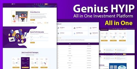 Genius HYIP - All in One Investment Platform