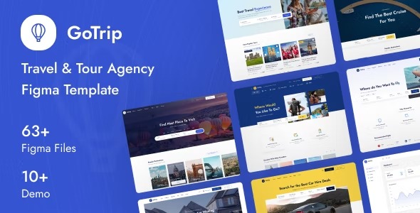GoTrip - Travel - Tour Agency Figma Template