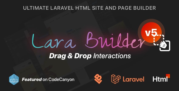 LaraBuilder - HTML website builder in Laravel