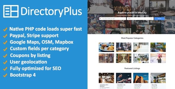 Directory Plus Business Directory PHP Script