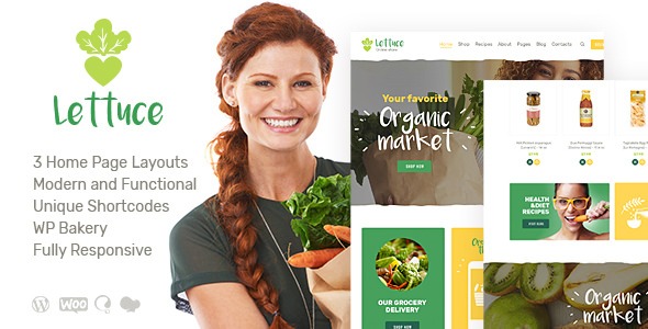 Lettuce - Organic Food - Eco Online Store Products WordPress Theme