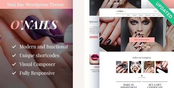 ONails - Nail Bar - Beauty Salon Wellness WordPress Theme