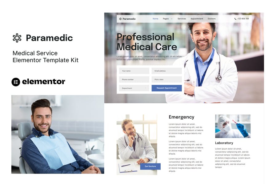Paramedic - Medical Elementor Template Kit