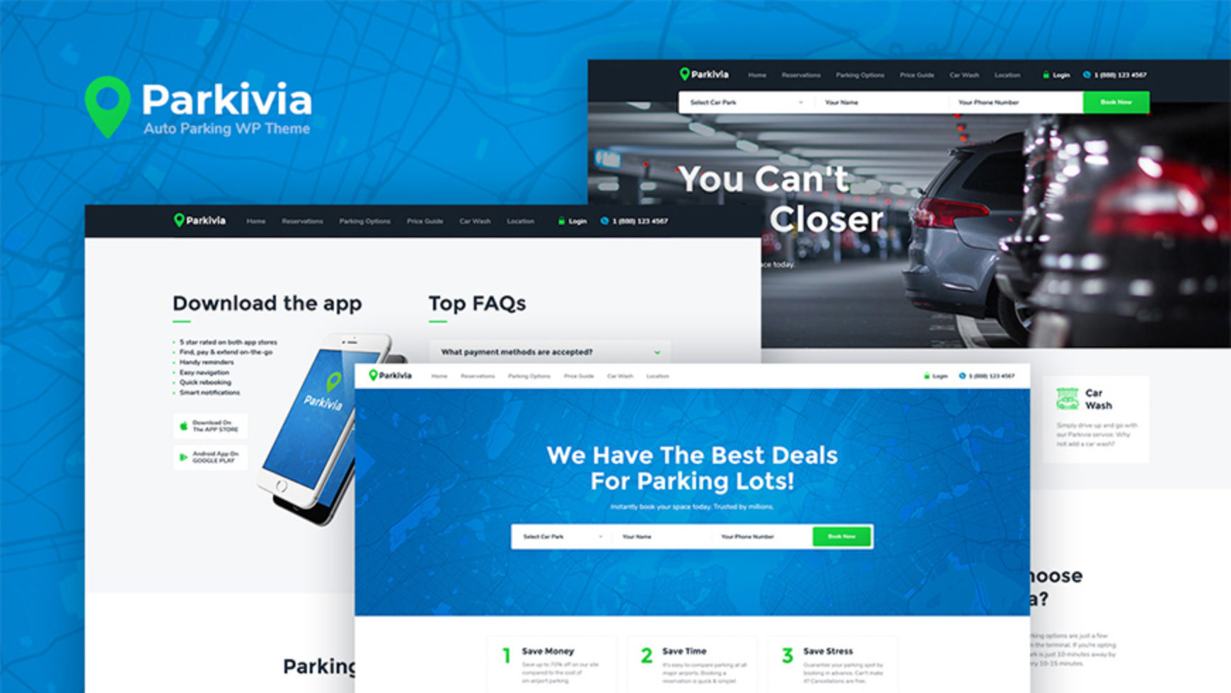 Parkivia - Auto Parking - Car Maintenance WordPress Theme