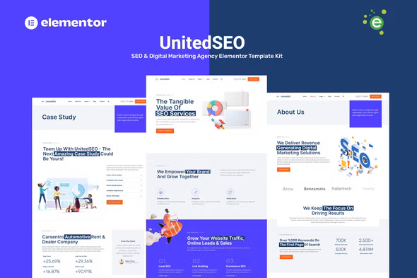 UnitedSEO - SEO and Digital Marketing Agency Elementor Template Kit