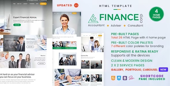 Finance Corp A Financial Services - Business Consulting Template