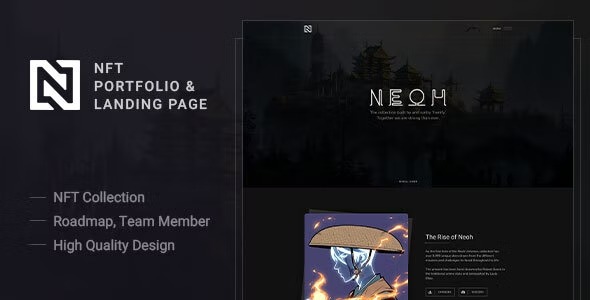 NeohNFT Portfolio WordPress Theme