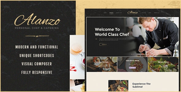 [Activated] Alanzo - Personal Chef - Catering WordPress Theme