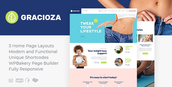 Gracioza Weight Loss Company - Healthy Blog WordPress Theme
