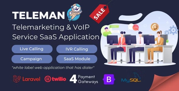 Teleman - Telemarketing - VoIP Service SaaS Application