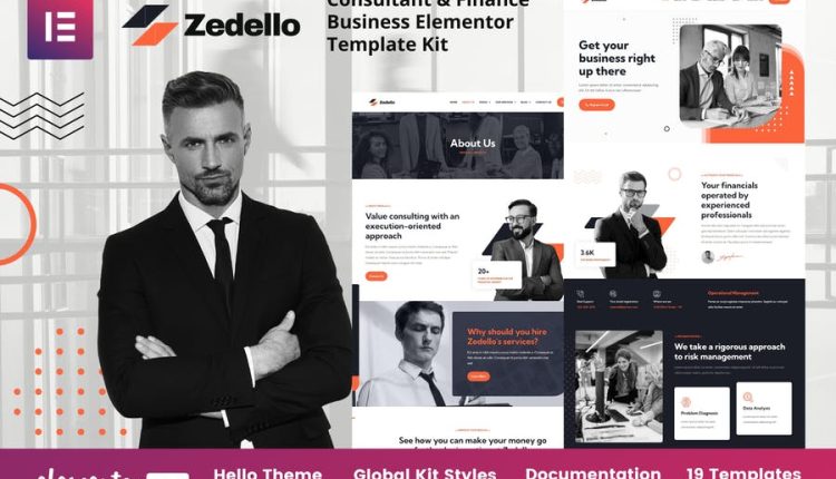 Zedello - Consultant & Finance Business Elementor Template Kit