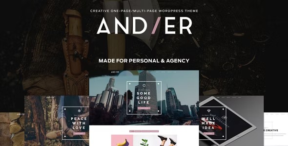 Andier - Responsive One - Multi Page Portfolio Theme