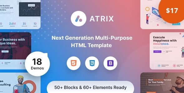 Atrix Creative Multipurpose WordPress Theme