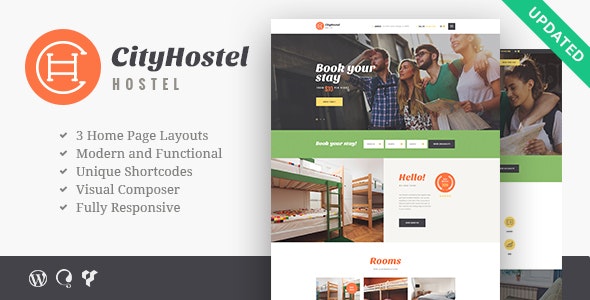 City Hostel A Travel - Hotel Booking WordPress Theme