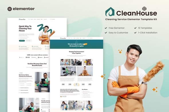 CleanHouse - Cleaning Service Template Kit