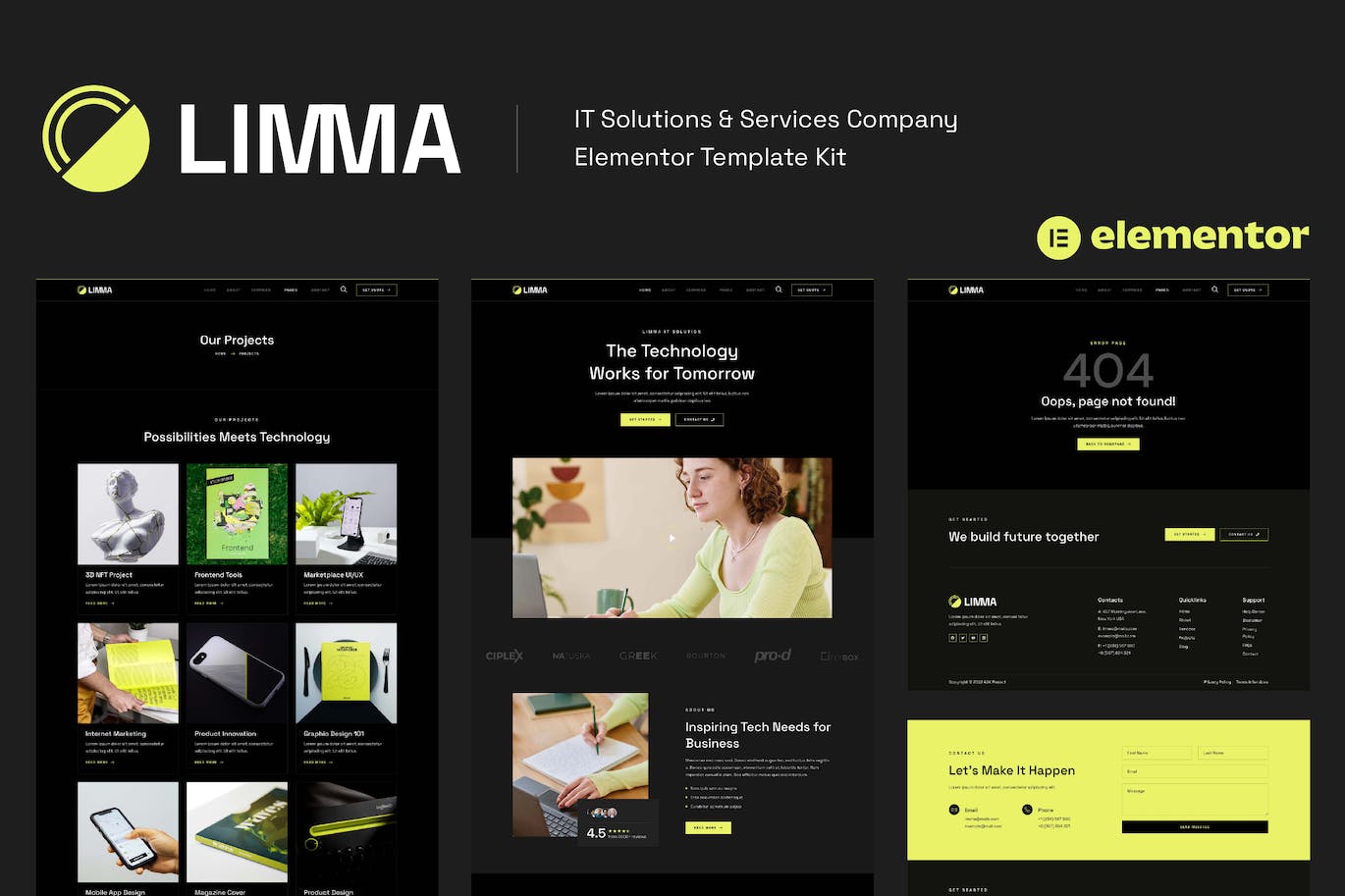 Limma - IT Solutions & Services Company Elementor Template Kit