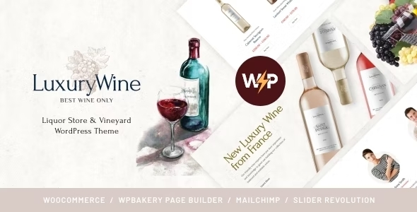 Luxury Wine - Liquor Store - Vineyard WordPress Theme + Shop