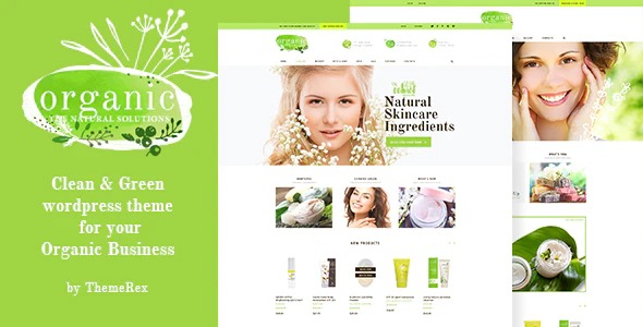 Organic Beauty Store - Natural Cosmetics WordPress Theme