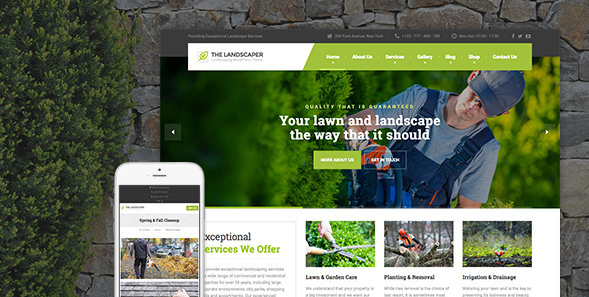The Landscaper - Lawn - Landscaping WP Theme