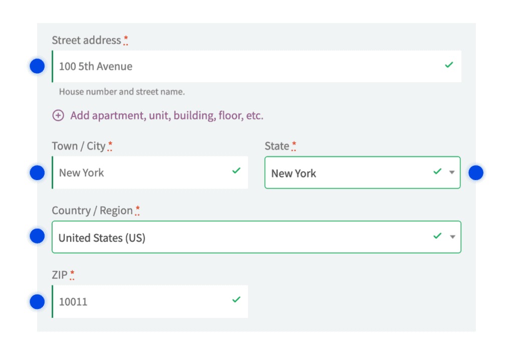 Address Field Autocomplete For WooCommerce