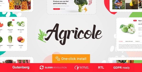 Agricole - Organic Food - Agriculture WordPress Theme