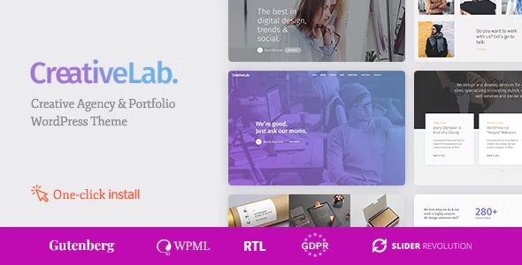 Creative Lab - Studio Portfolio - Design Agency WordPress Theme