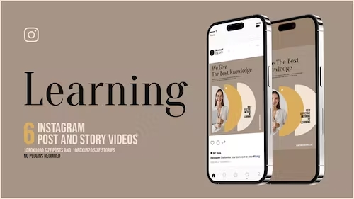 E-Learning Instagram Posts and Stories Promo