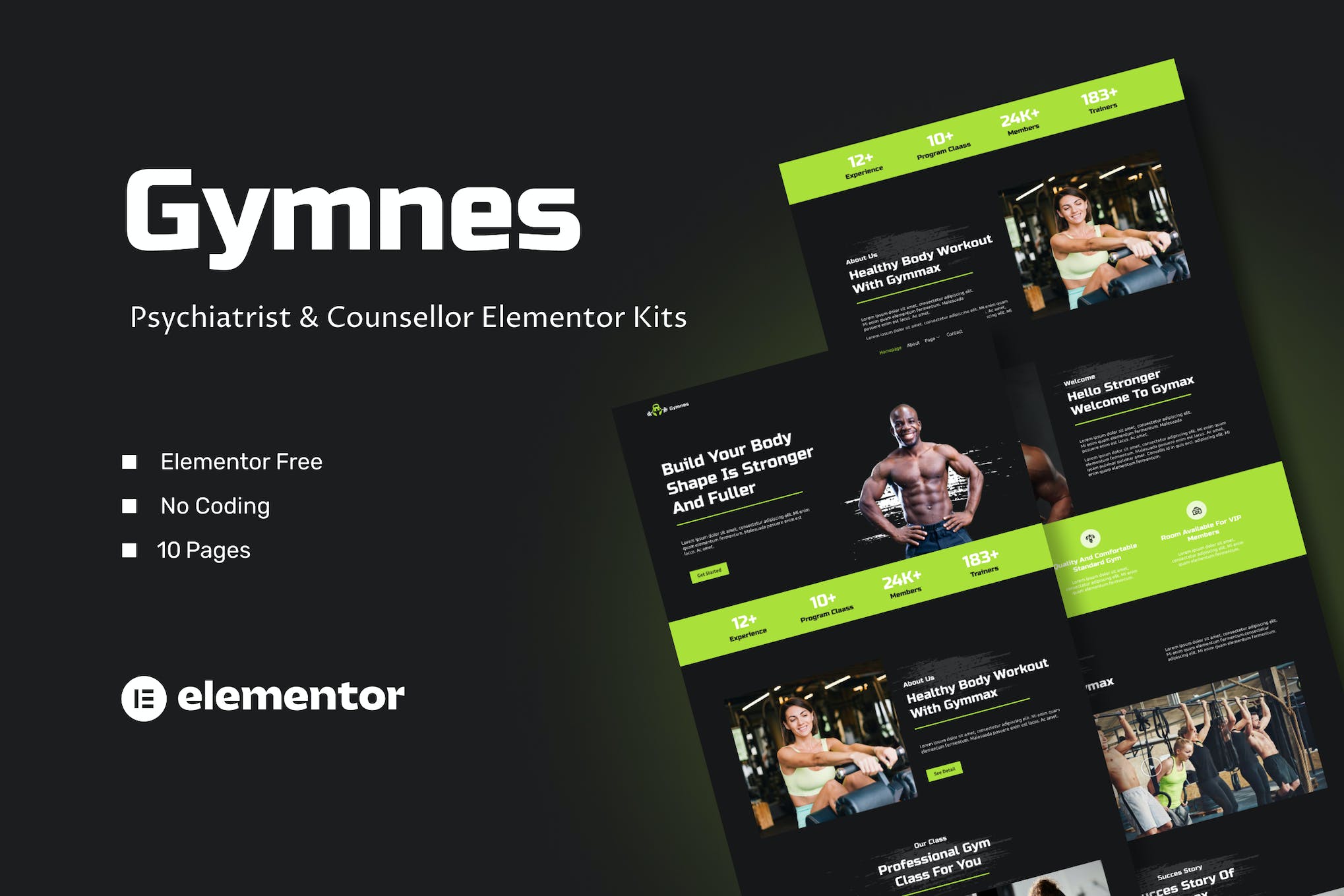 Gymnes - Fiteness & Gym Elementor Template Kit