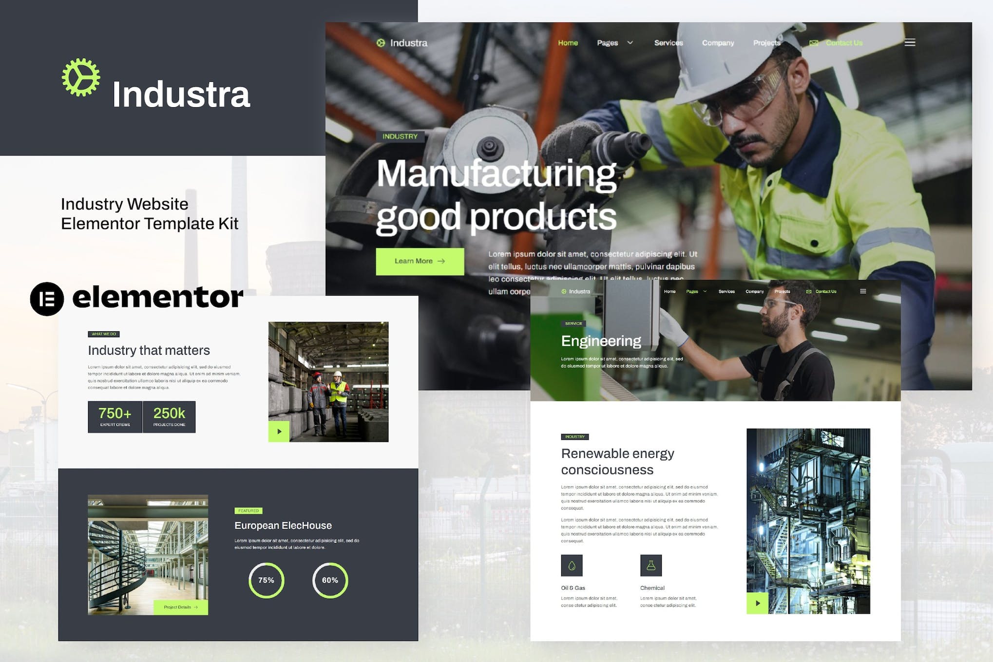Industra - Industry & Manufacturing Elementor Template Kit