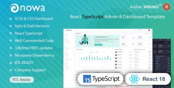 Nowa - React TypeScript Admin Template