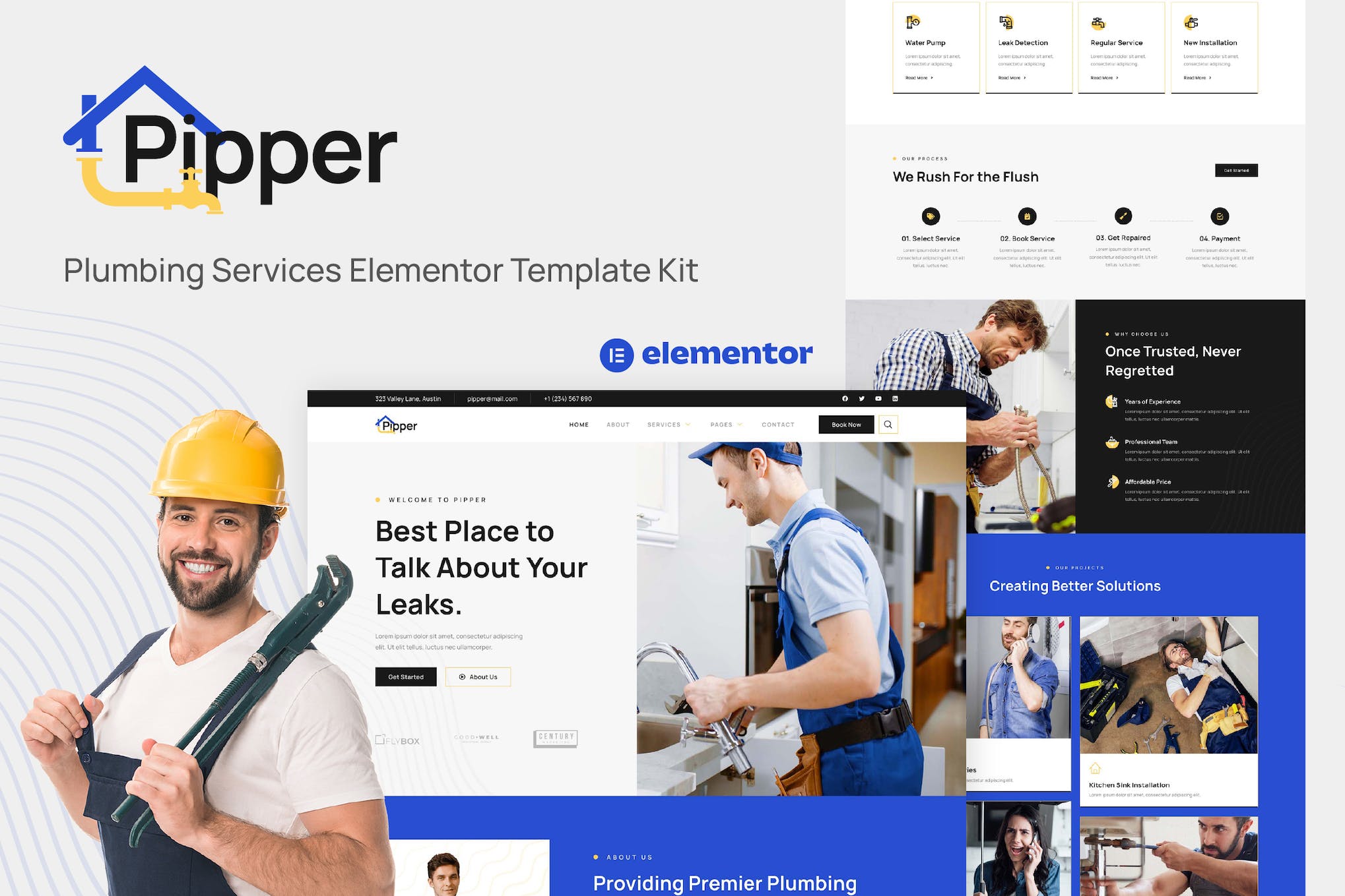 Pipper - Plumbing Services Elementor Template Kit