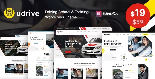 Udrive Driving School WordPress Theme