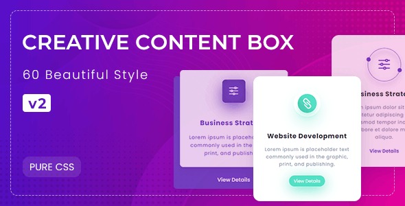Collection set of CSS Content Box