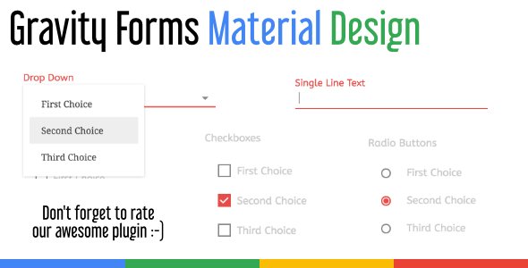 Material Design For Gravity Forms