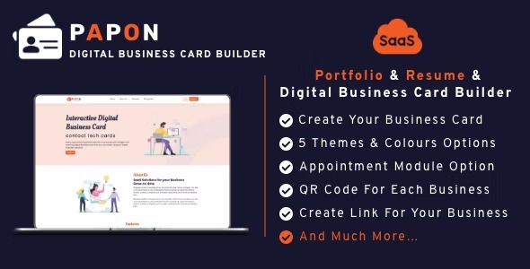 Papon Digital Business Card Builder SaaS