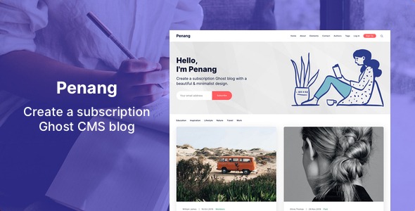 Penang - Membership and Subscription Ghost Theme