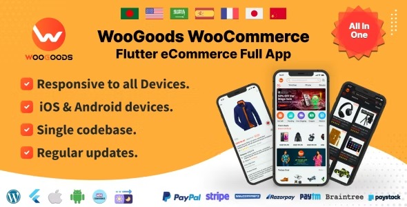 Woogoods WooCommerce - Flutter E-commerce Full App September