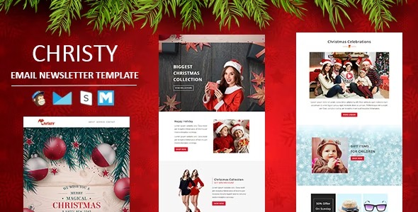 Christy Responsive Christmas Email Template with Stampready Builder Access