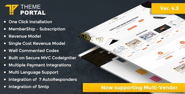 Theme Portal Multi-Vendor eCommerce Marketplace – Sell Digital Products, Themes, Plugins, PHP Script - Theme Portal Multi-Vendor eCommerce Marketplace - Sell Digital Products, Themes, Plugins, PHP Script v4.5 by Codecanyon Free Download
