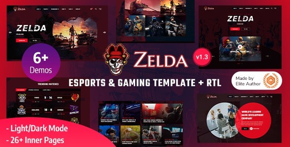 Zelda - eSports & Gaming Bootstrap Template