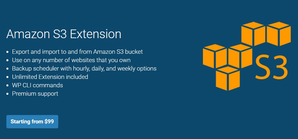 All in One Migration Amazon S Extension