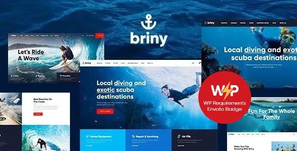 Briny - Scuba Diving School - Water Sports WordPress Theme + RTL